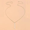 New Popular Simple Metal Chain Vertical Stick Necklace Geometric Long Sweater Chain For Women