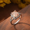 New Square Champagne Color Zircon Retro Geometry Electroplating All Match Light Luxury Style Unisex Ring Jewelry Hand Jewelry