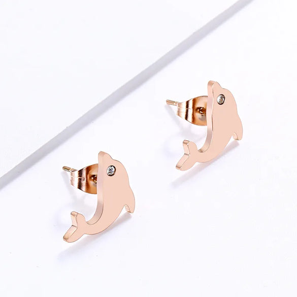 Cartoon Style Cartoon Character Plating Titanium Steel 18K Gold Plated Earrings