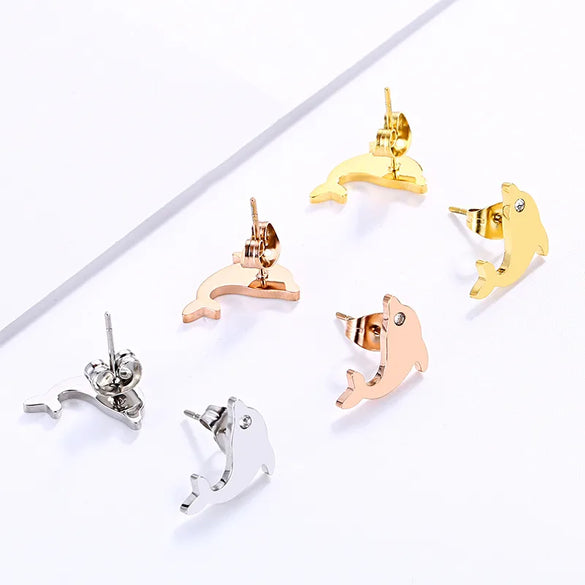 Cartoon Style Cartoon Character Plating Titanium Steel 18K Gold Plated Earrings