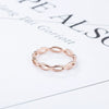 New Style Titanium Steel Rose Gold Ring Hollow Wave Fashion Simple Couple Ring  Sales