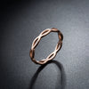 New Style Titanium Steel Rose Gold Ring Hollow Wave Fashion Simple Couple Ring  Sales
