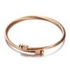 New Titanium Steel Bracelet Simple Threecolor 18K Gold Stainless Steel Bracelet  Wholesale