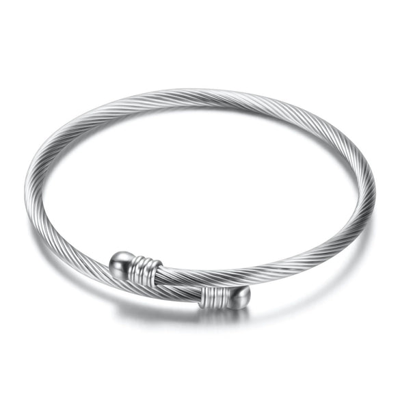New Titanium Steel Bracelet Simple Threecolor 18K Gold Stainless Steel Bracelet  Wholesale