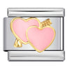 1 Piece 9*10mm 304 Stainless Steel Letter Heart Shape Italian Charms