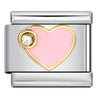 1 Piece 9*10mm 304 Stainless Steel Letter Heart Shape Italian Charms
