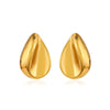 Niche Design Retro Heart Line Drop Shape Stainless Steel Electroplated Earrings For Women
