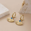 Niche Fanshaped Inlaid Zircon Titanium Steel Women's Earrings With Geometric Styling
