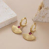 Niche Fanshaped Inlaid Zircon Titanium Steel Women's Earrings With Geometric Styling