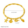 Niche Fashion Gold Plated Stainless Steel Marine Wind Bamboo Bracelet With Tropical Fish Starfish Butterfly Conch Patterns