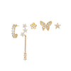 Niche Fashion Jewelry Set Women's Copper Animals Zodiac Zircon Earrings