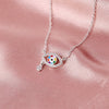 Niche Fashion Light Luxury Four Leaf Clover Devil Eye Guard Necklace Silver Plated Electroplated For Women