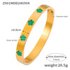 Niche Geometric Flower Shape Inlaid Shell 316L Stainless Steel Bracelet
