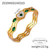 Niche Geometric Hollow 316L Stainless Steel Goldplated Bracelet With Inlaid Diamond Design