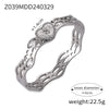 Niche Geometric Hollow 316L Stainless Steel Goldplated Bracelet With Inlaid Diamond Design