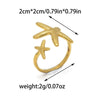 Niche High Personality Exaggerated Temperament Women's Open Starfish Ring Stainless Steel Titanium Steel Electroplated