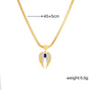 Niche Personality Diamond Wings Titanium Steel Gold Plated Pendant Necklace With Geometric Design