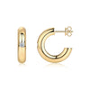 Niche Style Fashion Earrings S925 Silver Moissanite Geometric Design Set With Diamonds