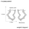 Niche Style Heartshaped Imitation Pearl 316L Stainless Steel Electroplated Earrings For Women