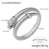 Niche Style Opening Bracelet Geometric Design Inlaid Zircon Goose Throat Shape 316L Stainless Steel Electroplated Jewelry