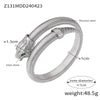 Niche Style Opening Bracelet Geometric Design Inlaid Zircon Goose Throat Shape 316L Stainless Steel Electroplated Jewelry