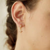 Niche Style Star Shape Copper Earrings Set With Zircon For Women