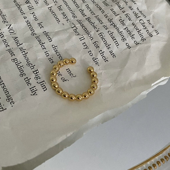 Fashion Trendy Index Finger Ring Retro Gold Ring Women's Simple Cold Style Jewelry