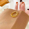 Fashion Trendy Index Finger Ring Retro Gold Ring Women's Simple Cold Style Jewelry