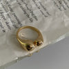 Fashion Trendy Index Finger Ring Retro Gold Ring Women's Simple Cold Style Jewelry