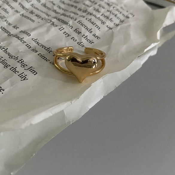 Fashion Trendy Index Finger Ring Retro Gold Ring Women's Simple Cold Style Jewelry