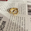 Fashion Trendy Index Finger Ring Retro Gold Ring Women's Simple Cold Style Jewelry