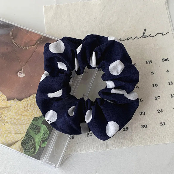 Gooddiy Korean Style Big Polka Dot Head Scrunchies Wholesale Jewelry