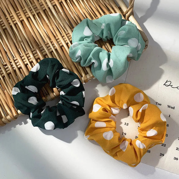 Gooddiy Korean Style Big Polka Dot Head Scrunchies Wholesale Jewelry