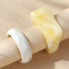 Gooddiy Wholesale Jewelry Simple Geometric Resin Ring Set