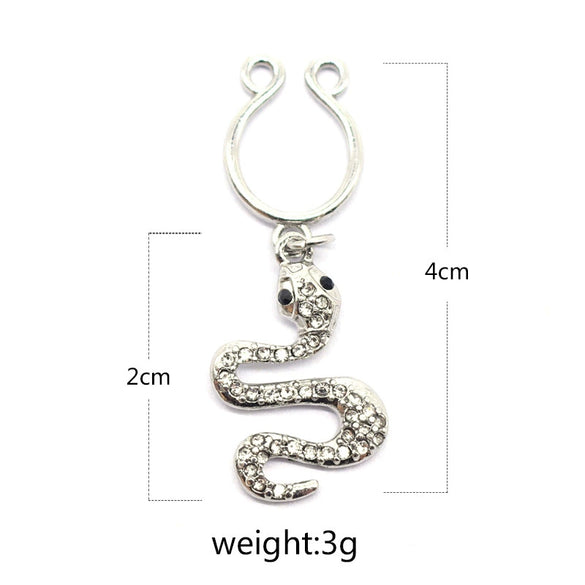 Nipple Ring Snakeshaped Butterfly Devil's Eye Constellation Pattern Titanium Alloy Electroplated Unisex