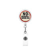 No Smoking Reminder Patch Retractable Clip Badge Key Chain In Abs Material With Modern Art Style