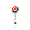 No Smoking Reminder Patch Retractable Clip Badge Key Chain In Abs Material With Modern Art Style
