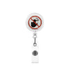 No Smoking Reminder Patch Retractable Clip Badge Key Chain In Abs Material With Modern Art Style