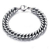 Nonfading Handmade Titanium Steel Doublewoven Cuban Bracelet With Leaf Pattern Natural Unisex Jewelry