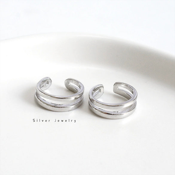 Nonpierced Ear Clip S925 Sterling Silver Ushape High Sense Electroplated Women's Earrings