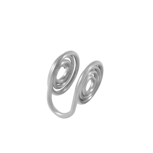 Nonpierced Ear Clip Stainless Steel Multilayer Electroplated Geometric Simple Unisex Earrings
