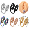 Nonpierced Ear Clip Stainless Steel Multilayer Electroplated Geometric Simple Unisex Earrings