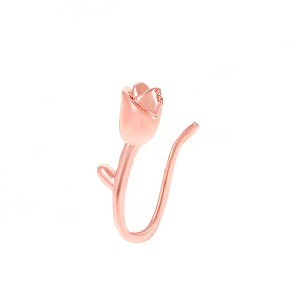 Nonpierced Ushaped Nose Clip Copper Inlaid Zircon Geometric Style Electroplated Women's Accessory