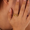 Nordic Style British Style African Style Solid Color Stainless Steel Plating 18k Gold Plated Open Rings