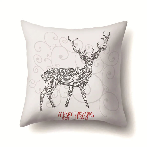 Nordic Style Cute Modern Style Animal Christmas Tree Snowman Polyester Pillow Cases Couch & Sofa Decor