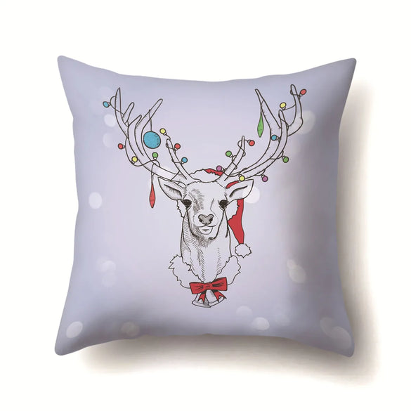 Nordic Style Cute Modern Style Animal Christmas Tree Snowman Polyester Pillow Cases Couch & Sofa Decor