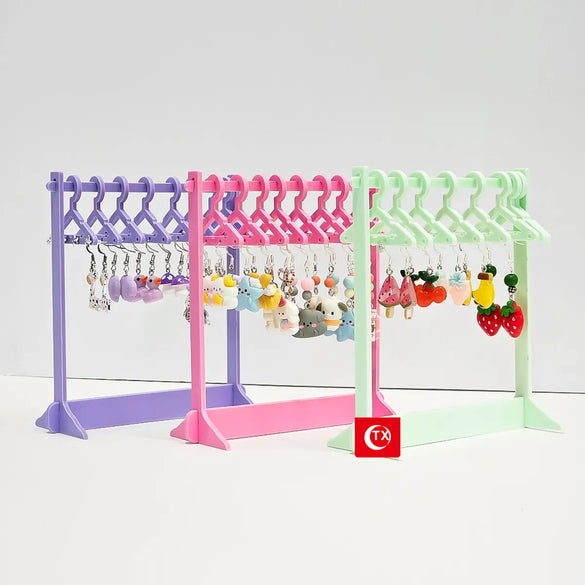 Nordic Style Simple Style Solid Color Arylic Jewelry Rack