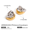 Normcore Style Detachable Stainless Steel Earrings Geometric Pattern Electroplated For Women