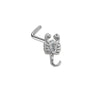 Nose Nail Piercing Jewelry Stainless Steel Animal Spider Scorpion Cat Claw Heart Inlaid Zircon Diamond Style