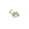 Nose Nail Piercing Jewelry Stainless Steel Animal Spider Scorpion Cat Claw Heart Inlaid Zircon Diamond Style
